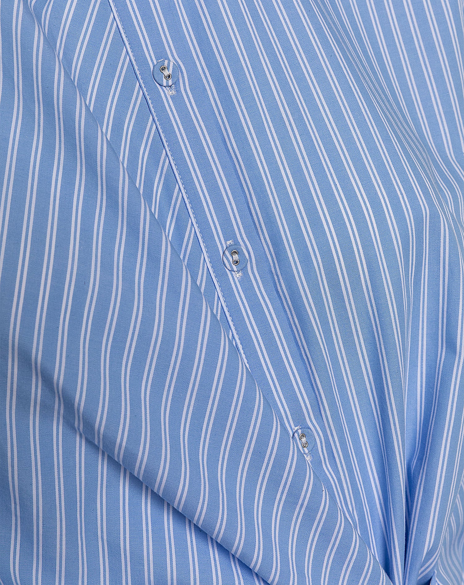 SALLY OVERSIZED WRAP BLOUSE BLAUW STRIPE