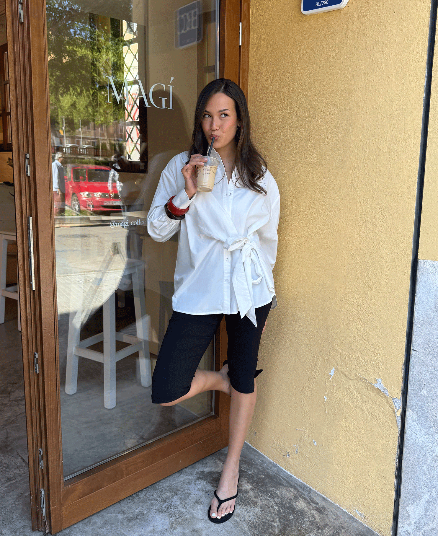 SALLY OVERSIZED WRAP BLOUSE WIT