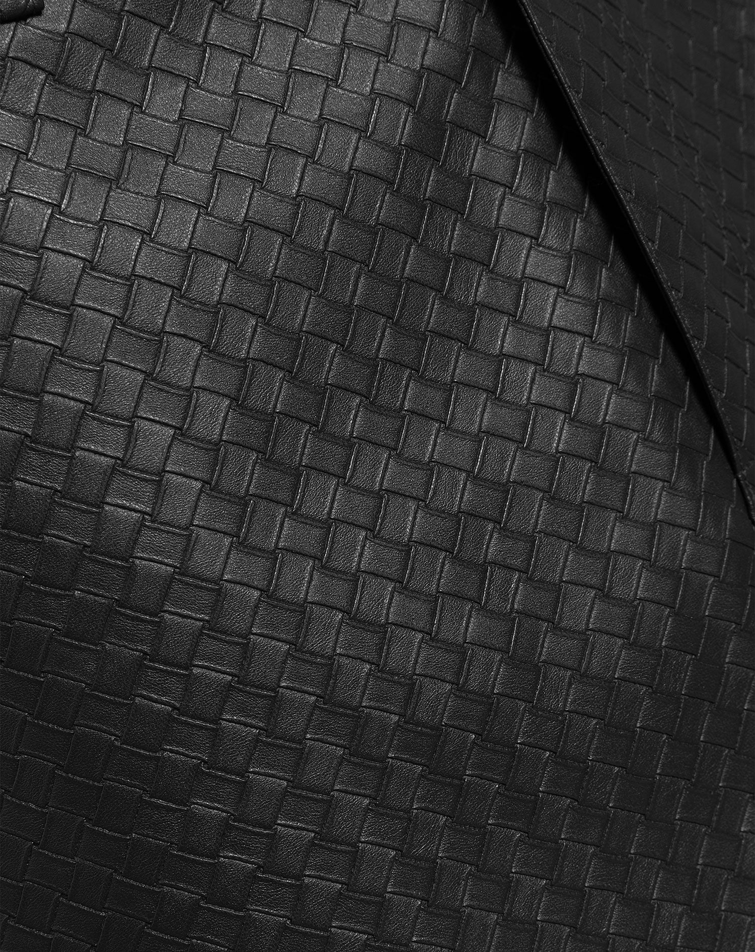 LIRA FAUX BRAIDED LEATHER SKIRT ZWART