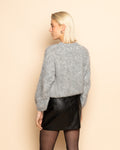 LIRA FAUX BRAIDED LEATHER SKIRT ZWART