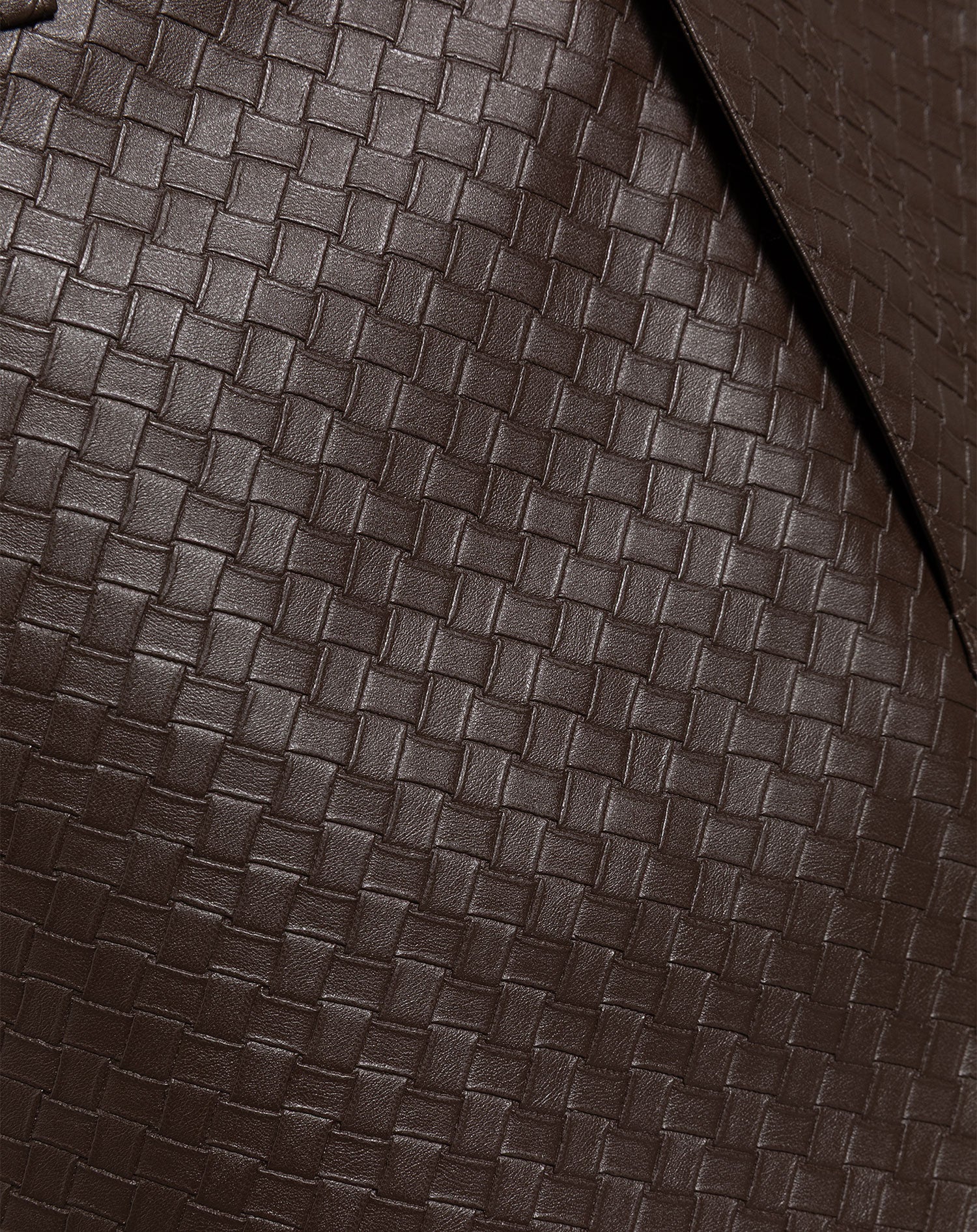 LIRA FAUX BRAIDED LEATHER SKIRT BRUIN