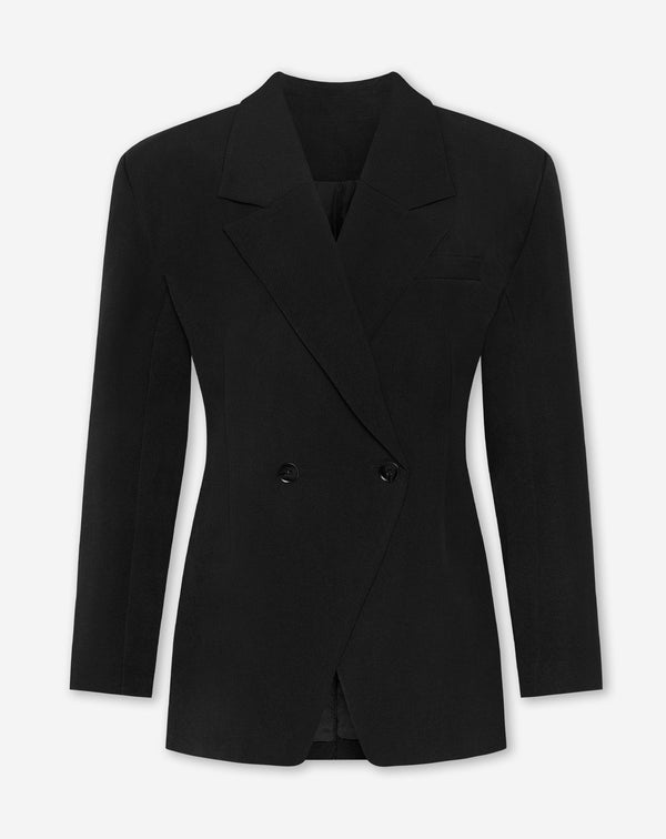 LORNA OVERSIZED CINCHED BLAZER ZWART