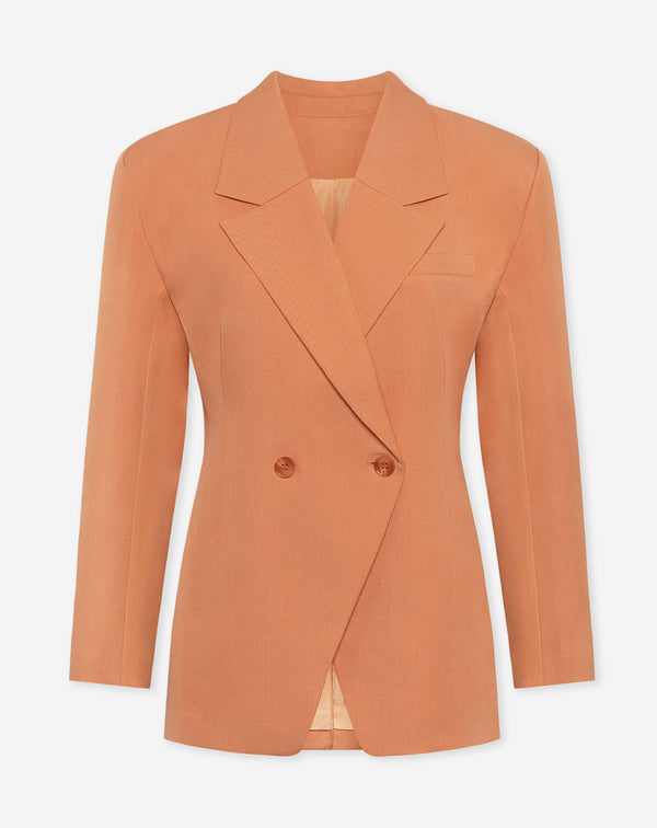 LORNA OVERSIZED CINCHED BLAZER ZACHT ORANJE