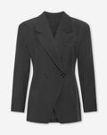 LORNA OVERSIZED CINCHED BLAZER DARK GREY