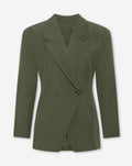 LORNA OVERSIZED CINCHED BLAZER OLIVE GREEN