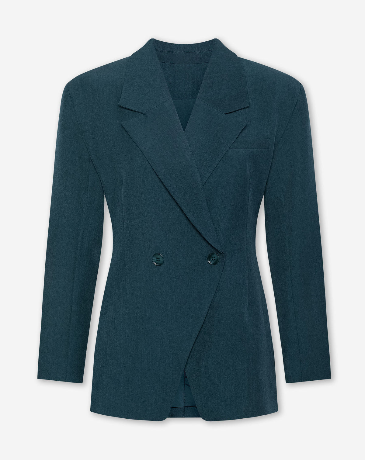 LORNA OVERSIZED CINCHED BLAZER TEAL