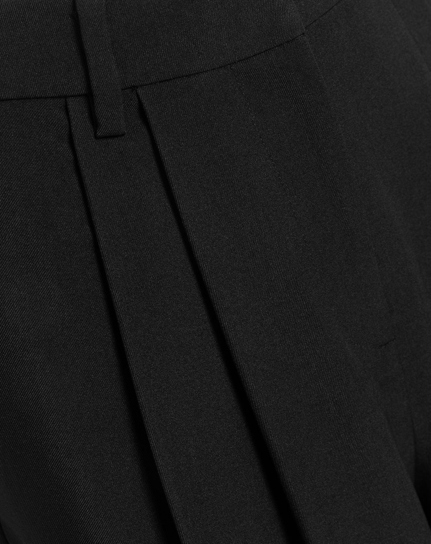 LORNA PLEATED WIDE LEG PANTALON ZWART