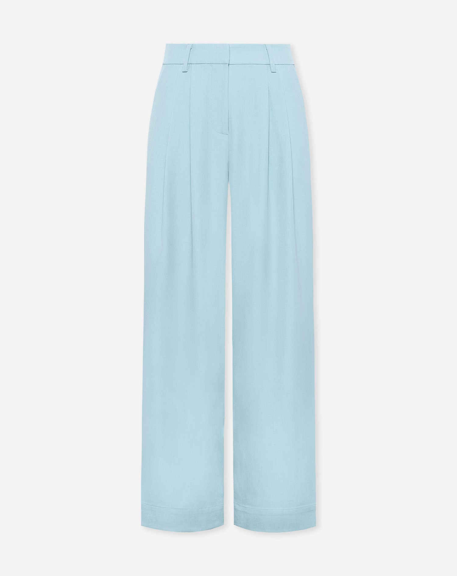 LORNA PLEATED WIDE LEG PANTALON BLAUW