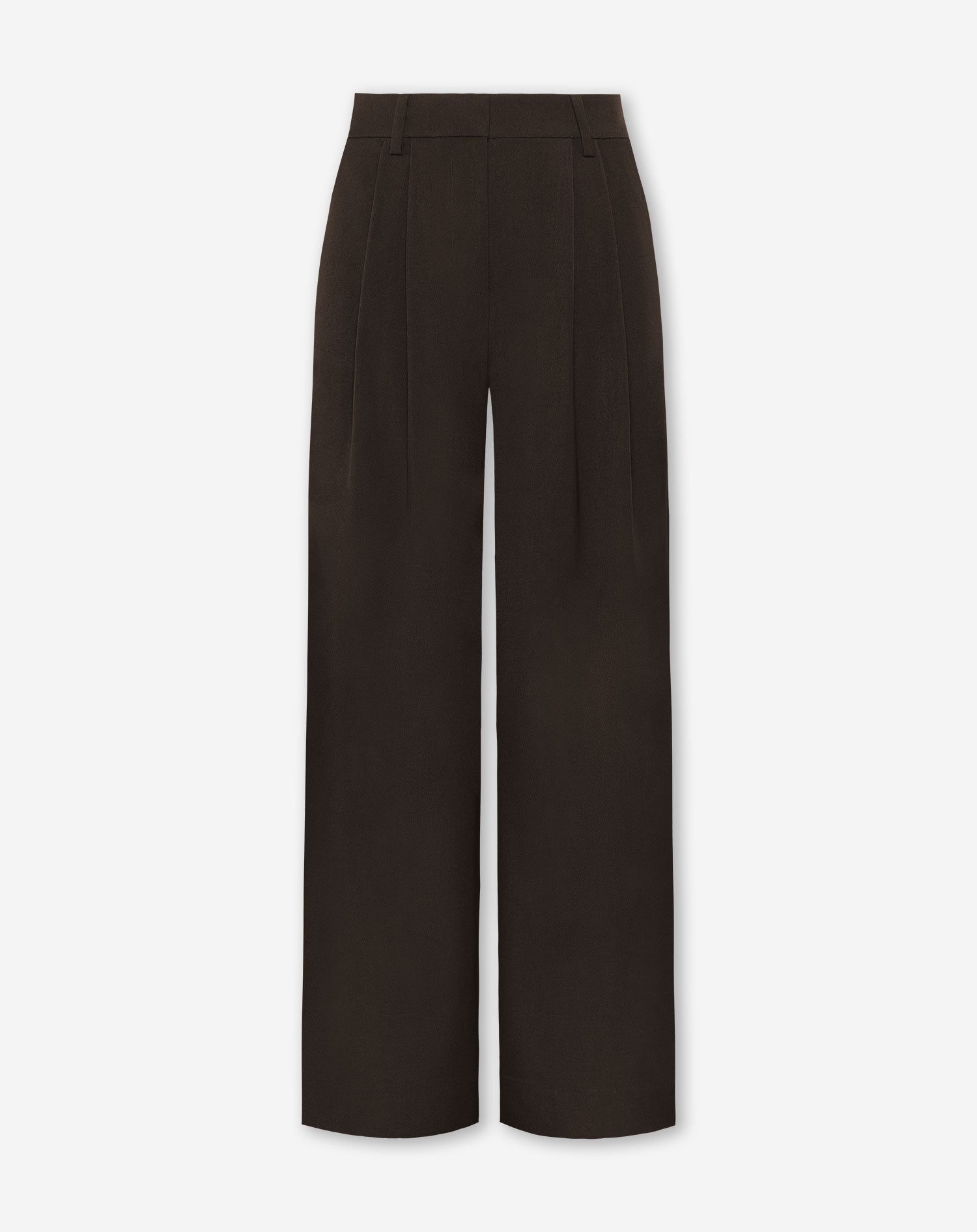 LORNA PLEATED WIDE LEG PANTALON BRUIN