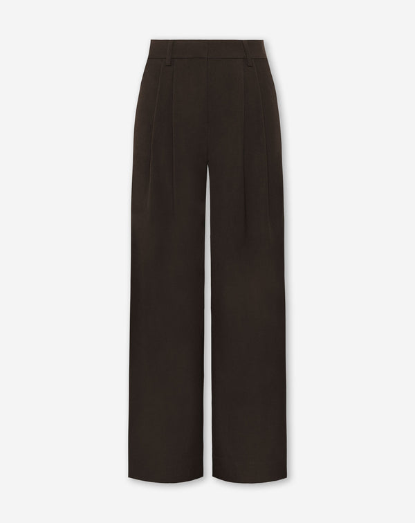 LORNA PLEATED WIDE LEG PANTALON BRUIN