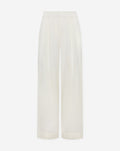 LORNA PLEATED WIDE LEG PANTALON CRÈME
