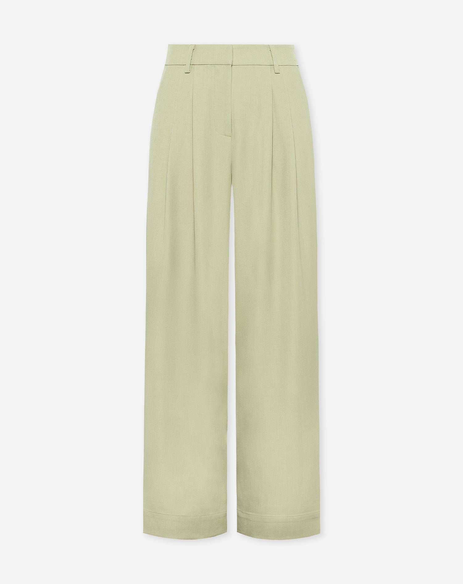 LORNA PLEATED WIDE LEG PANTALON PISTACHE