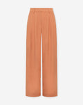 LORNA PLEATED WIDE LEG PANTALON ZACHT ORANJE