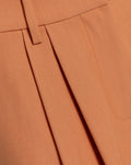 LORNA PLEATED WIDE LEG PANTALON ZACHT ORANJE