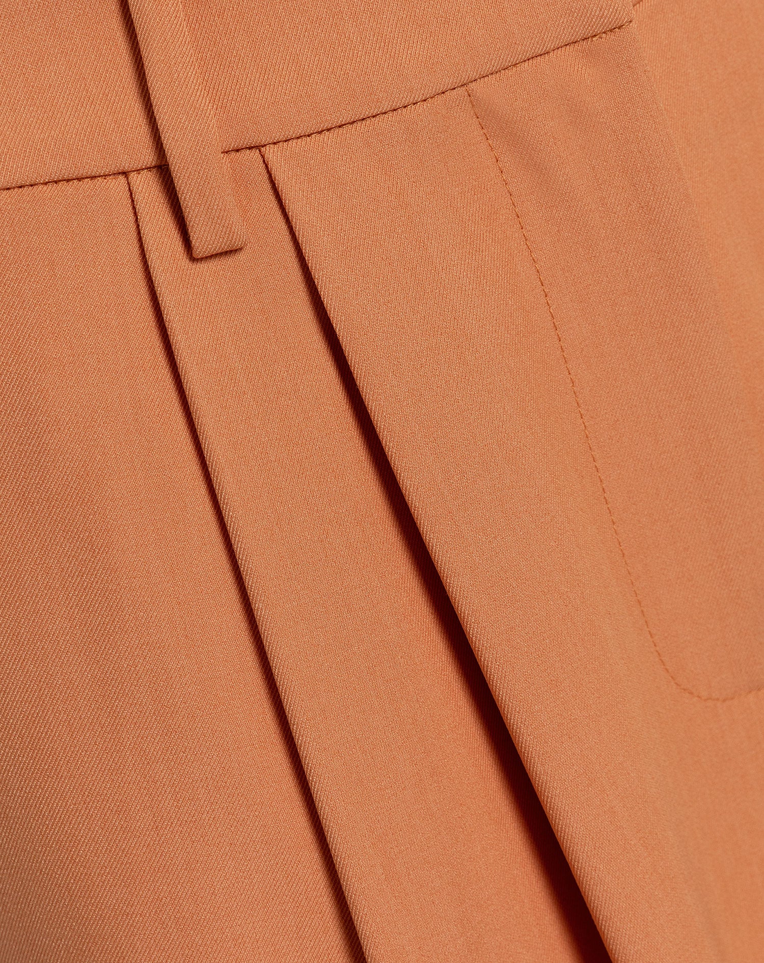 LORNA PLEATED WIDE LEG PANTALON ZACHT ORANJE