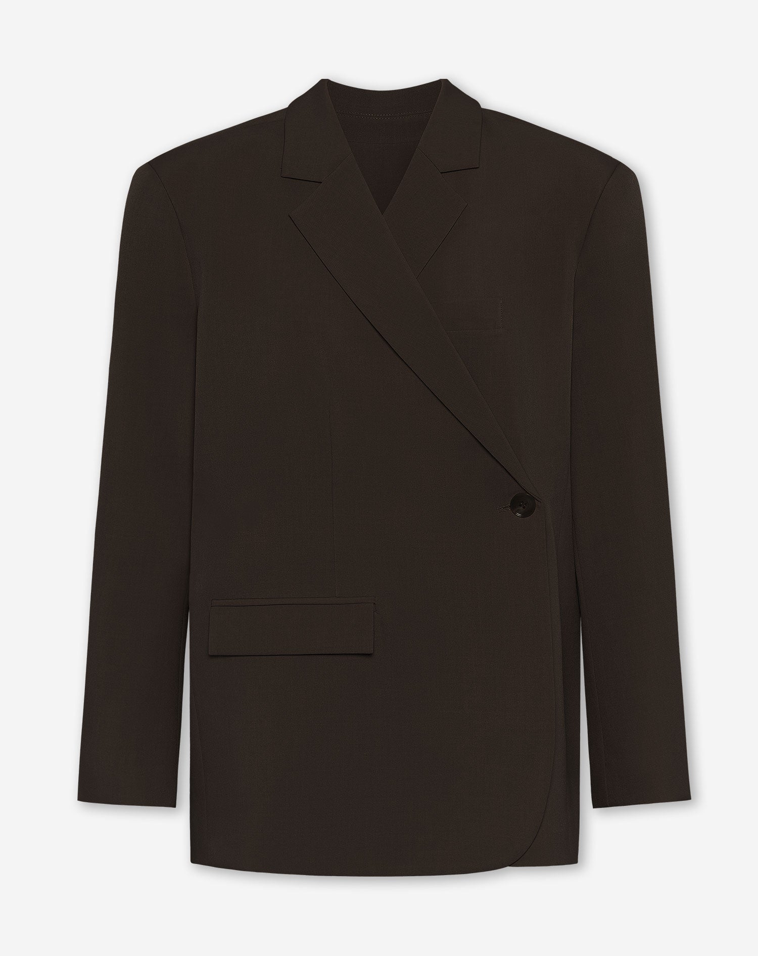 STEVIE OVERSIZED ASYMMETRIC BLAZER BRUIN