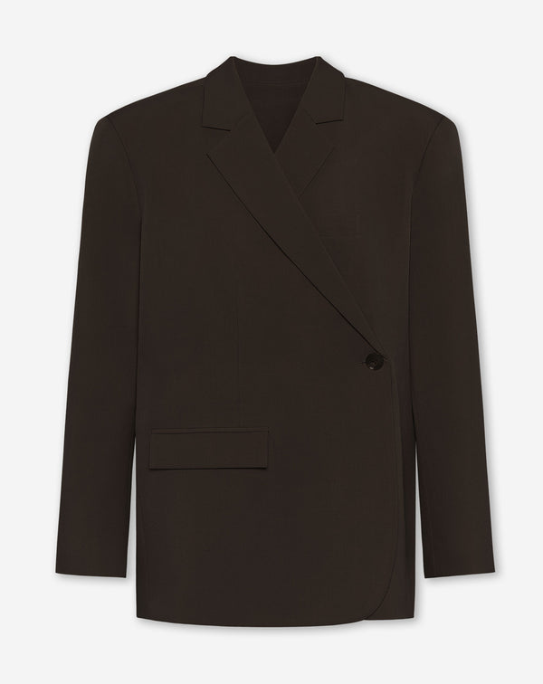 STEVIE OVERSIZED ASYMMETRIC BLAZER BRUIN