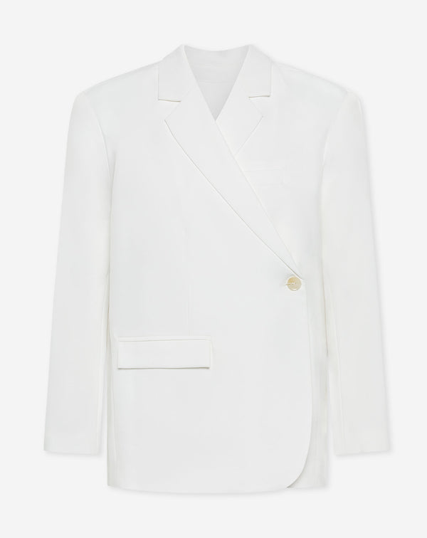 STEVIE OVERSIZED ASYMMETRIC BLAZER CRÈME