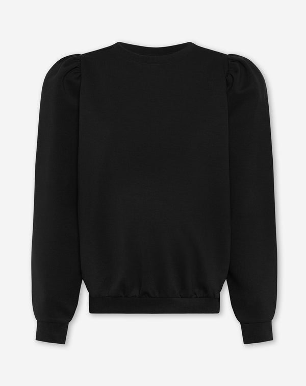 SCUBA PUFF SLEEVE SWEATER MATERNITY ZWART