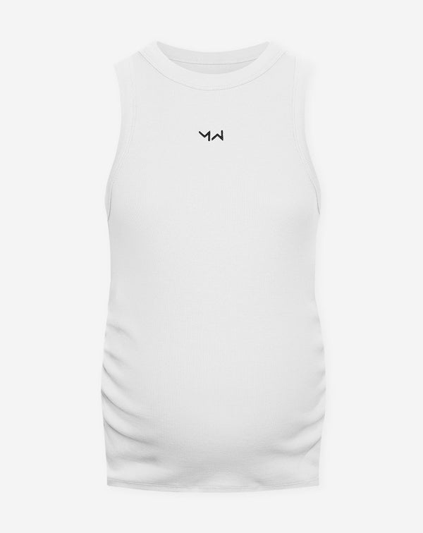 RACERBACK EMBROIDERY RIB TOP MATERNITY WIT