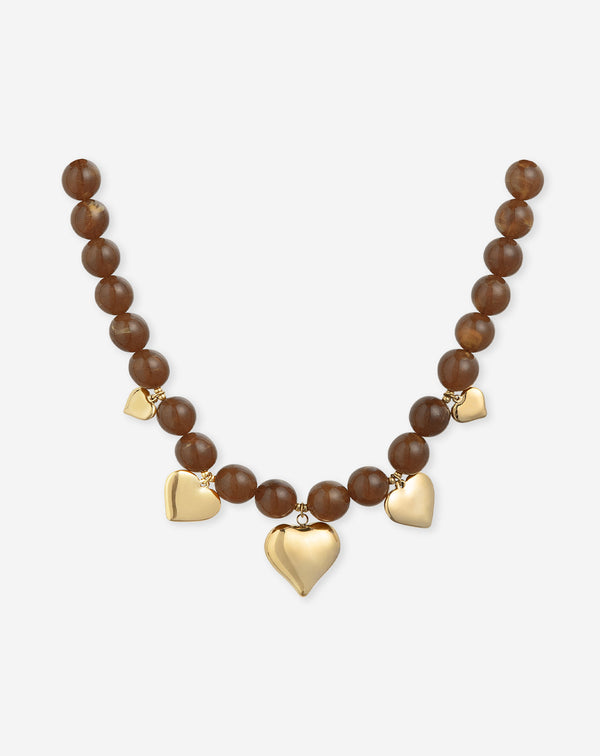 HEART RESIN BEADS NECKLACE