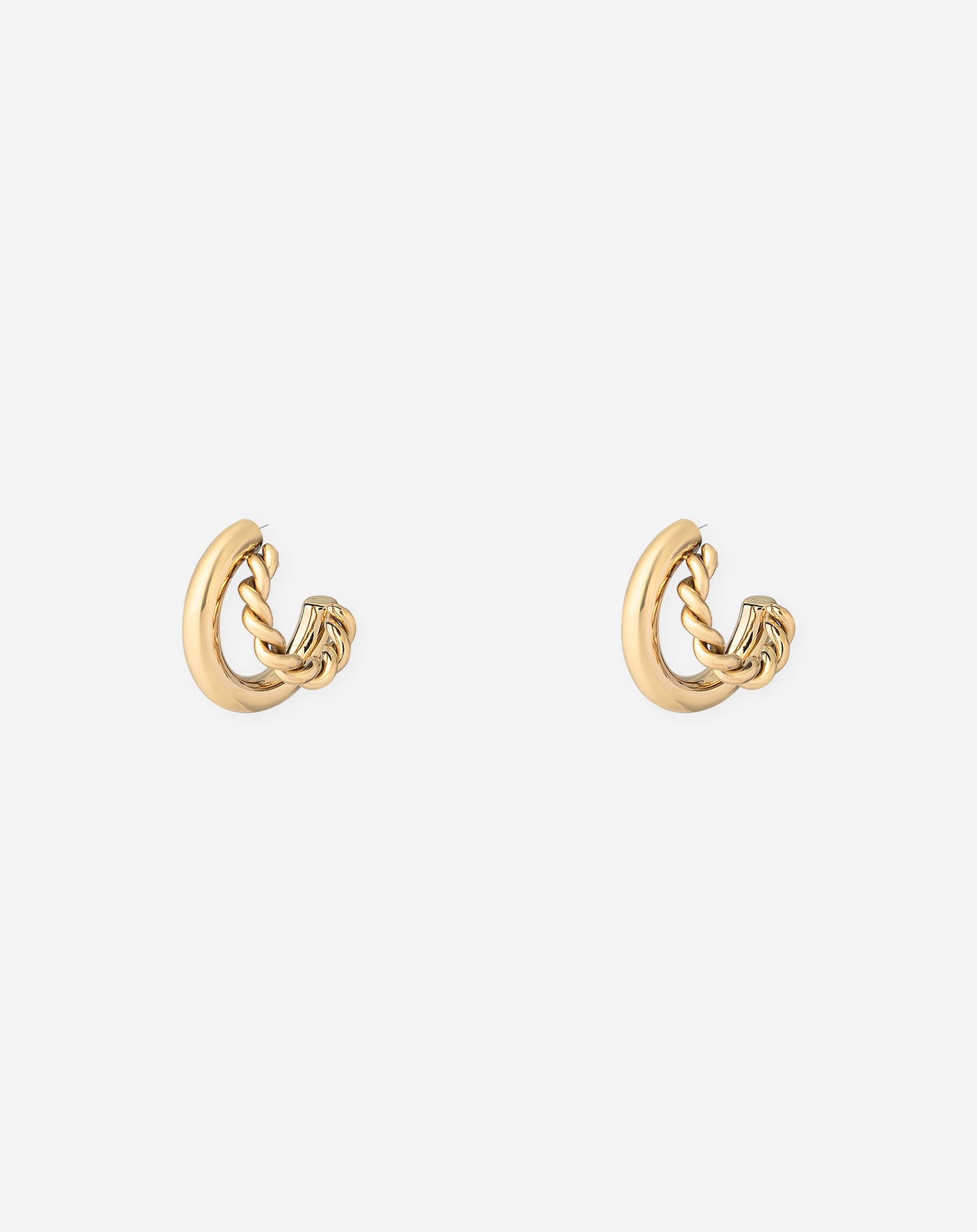 TWISTED HOOP EARRINGS GOLD