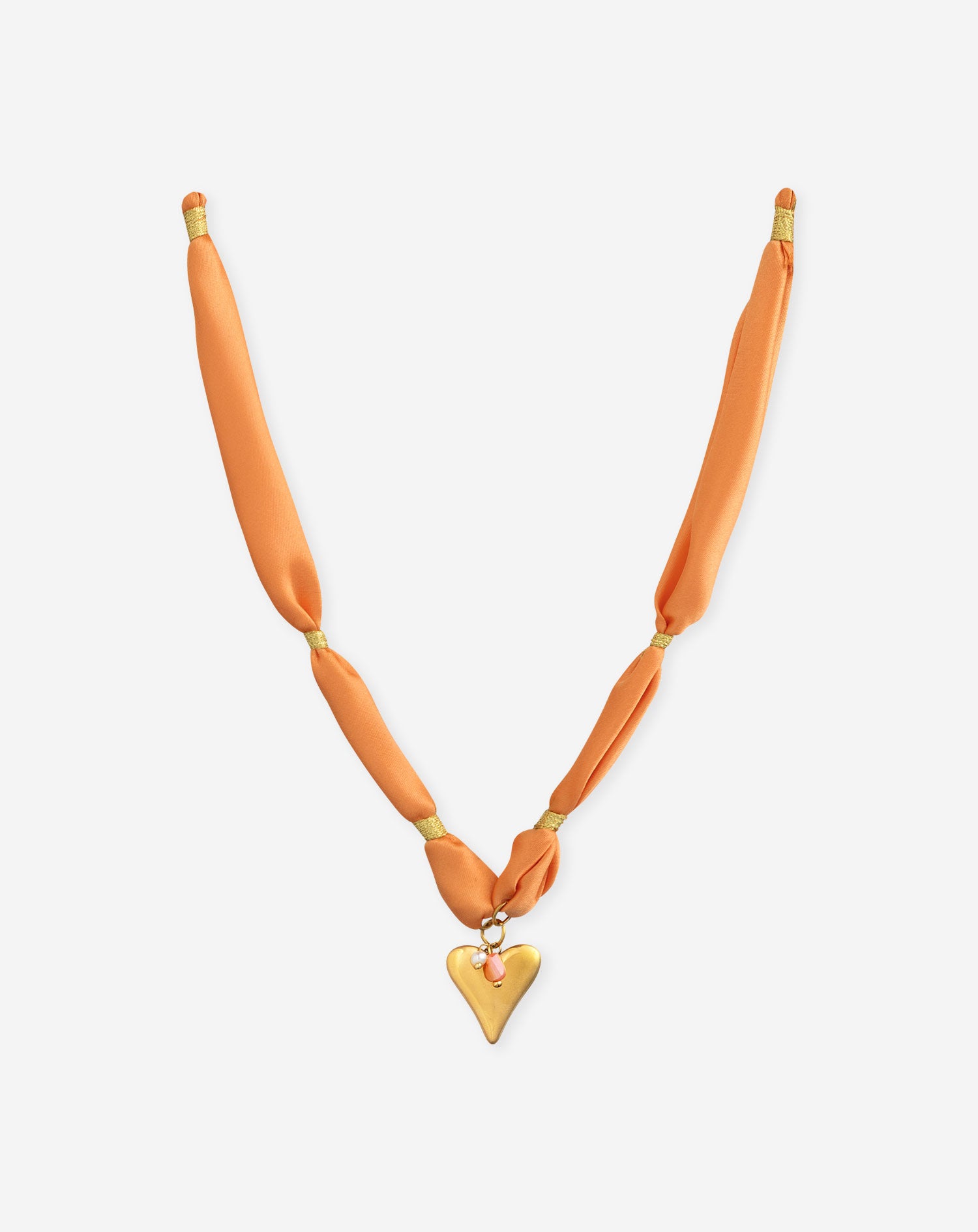 SATIN CORD NECKLACE ORANGE