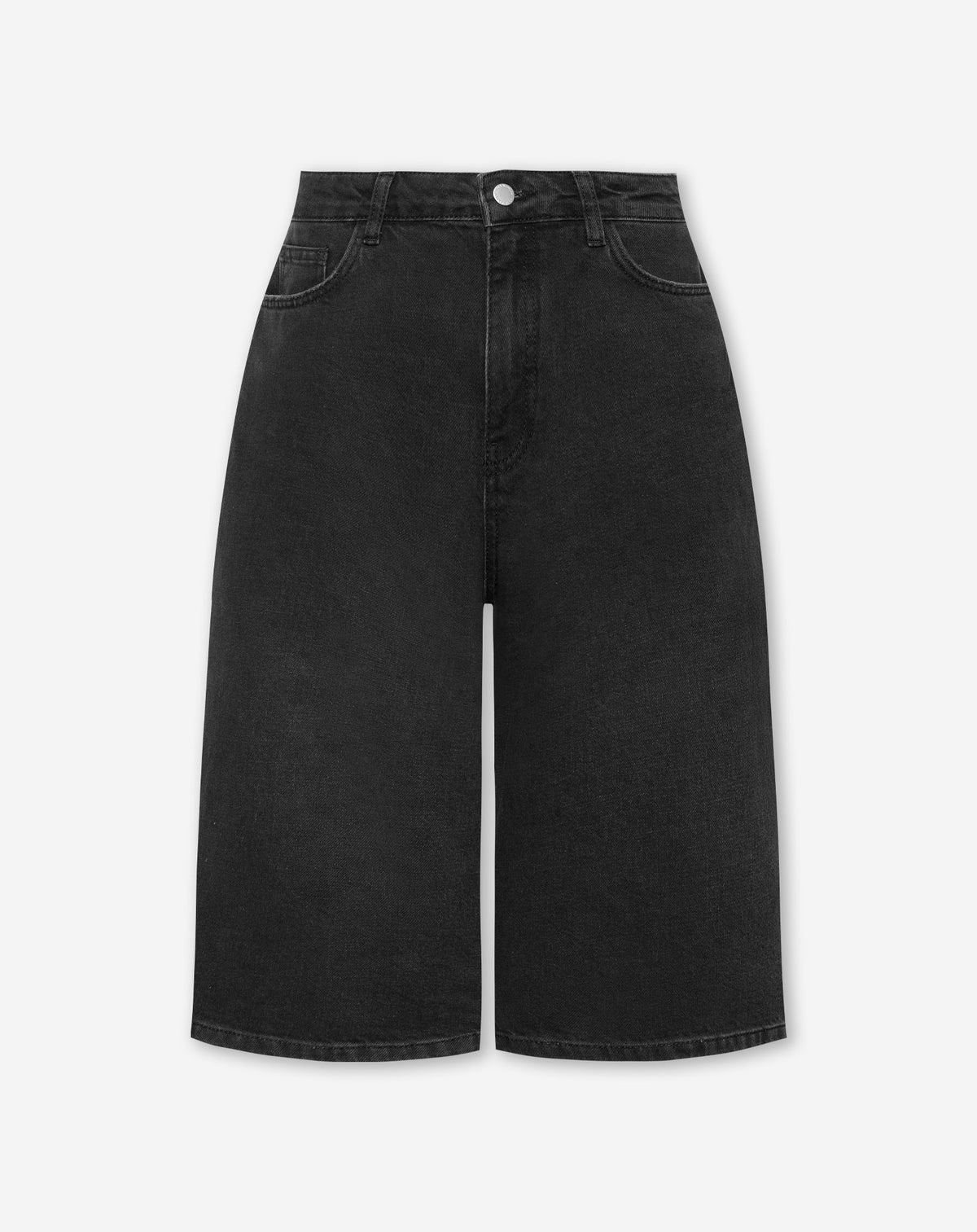 LONG DENIM JORT DARK GREY