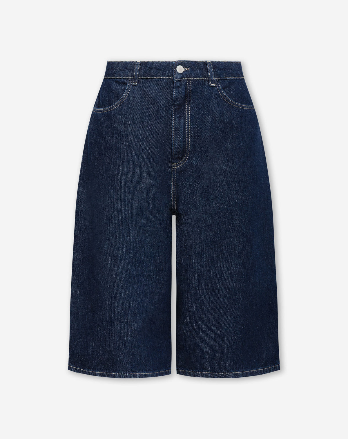 LONG DENIM JORT RIGID BLUE