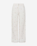 HEART WIDE LEG JEANS CRÈME