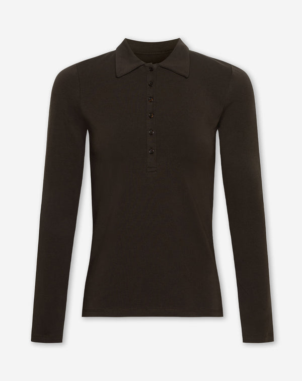 FITTED JERSEY POLO DONKERBRUIN