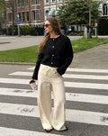 SALLY FLOWER CROCHET CARDIGAN BLACK