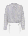 MAEVA RHINESTONE BLOUSE BLAUW STRIPE