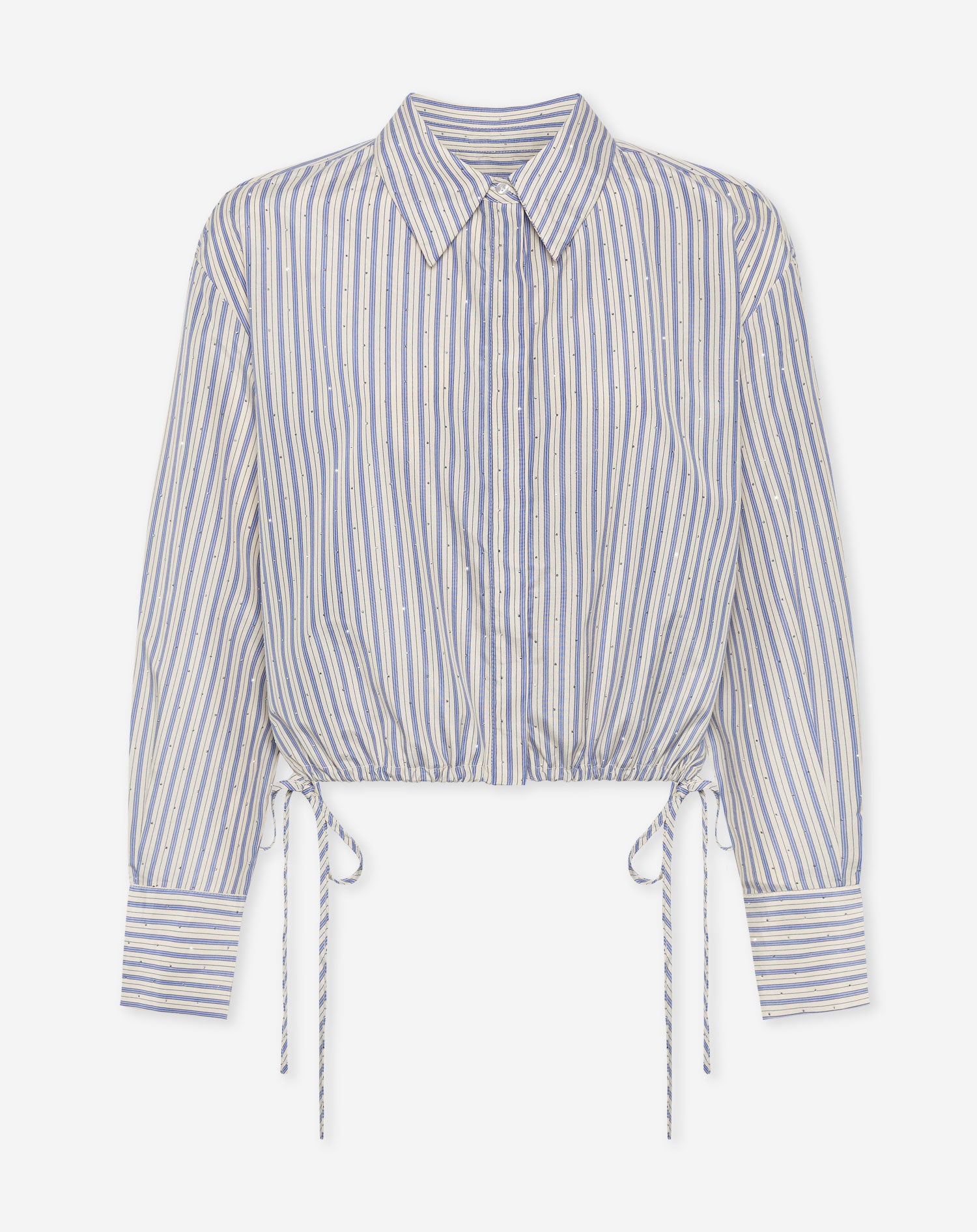 MAEVA  RHINE STONE  BLOUSE BLUE STRIPE