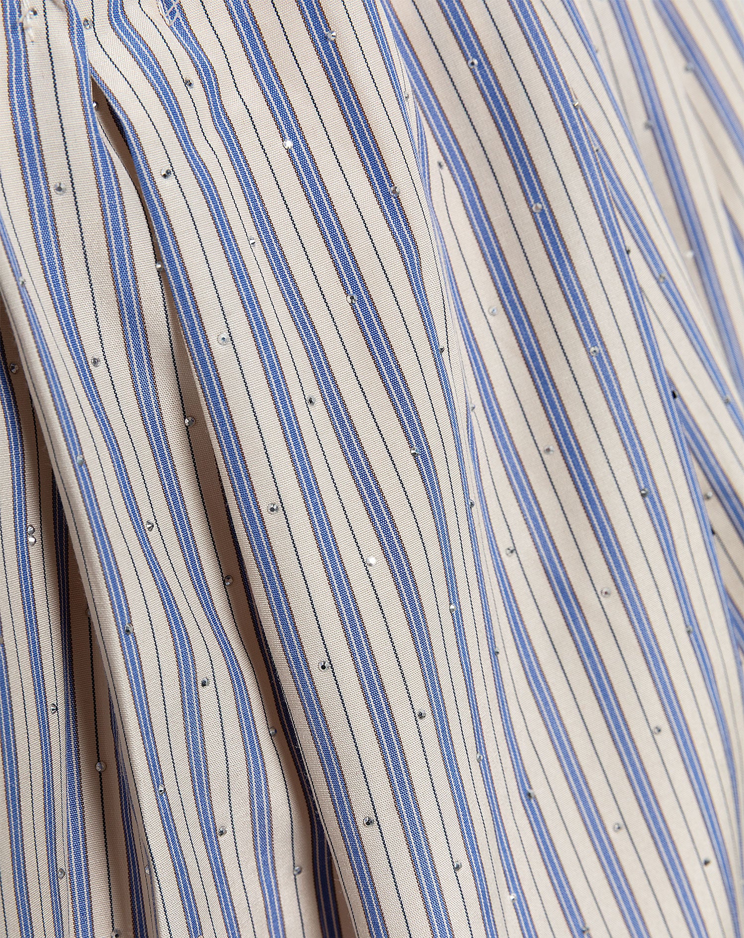 MAEVA  RHINE STONE  BUBBLE HEM SKIRT BLUE STRIPE