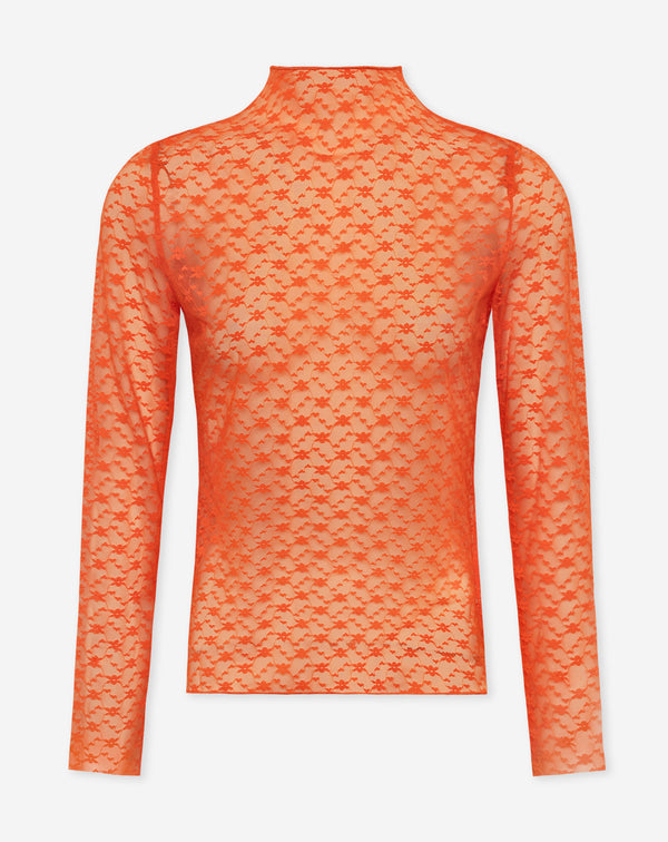 ALEXI FLOWER LACE TOP ORANJE