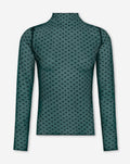 ALEXI HEART LACE TOP TEAL