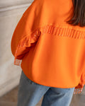 KES SCUBA OVERSIZED FRINGE SWEATER ORANGE