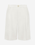 LYA PLEATED LONG BERMUDA CRÈME