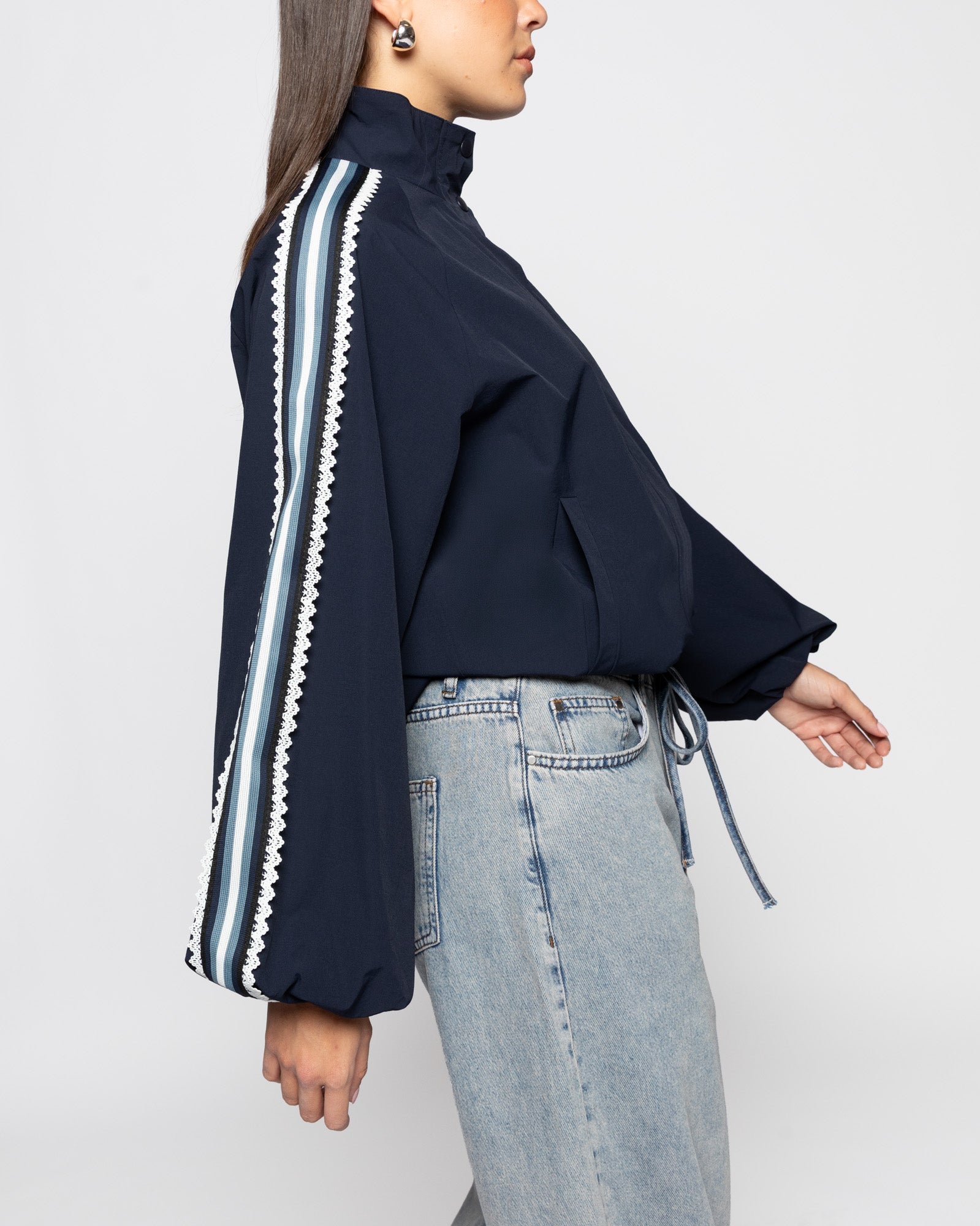 BEX TRACK JACKET DONKERBLAUW