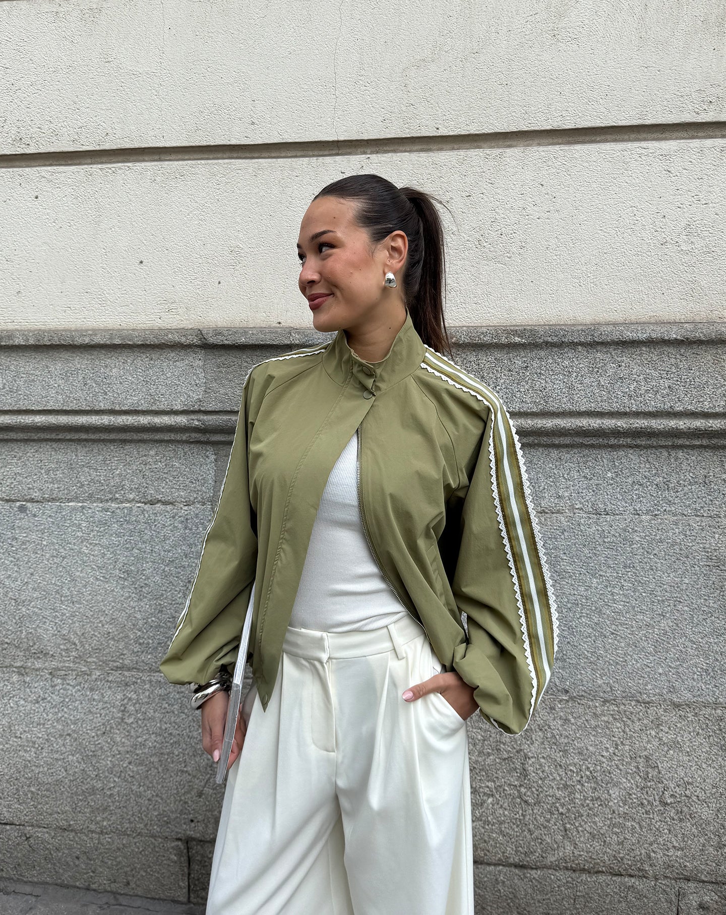 BEX TRACK JACKET OLIVE GREEN