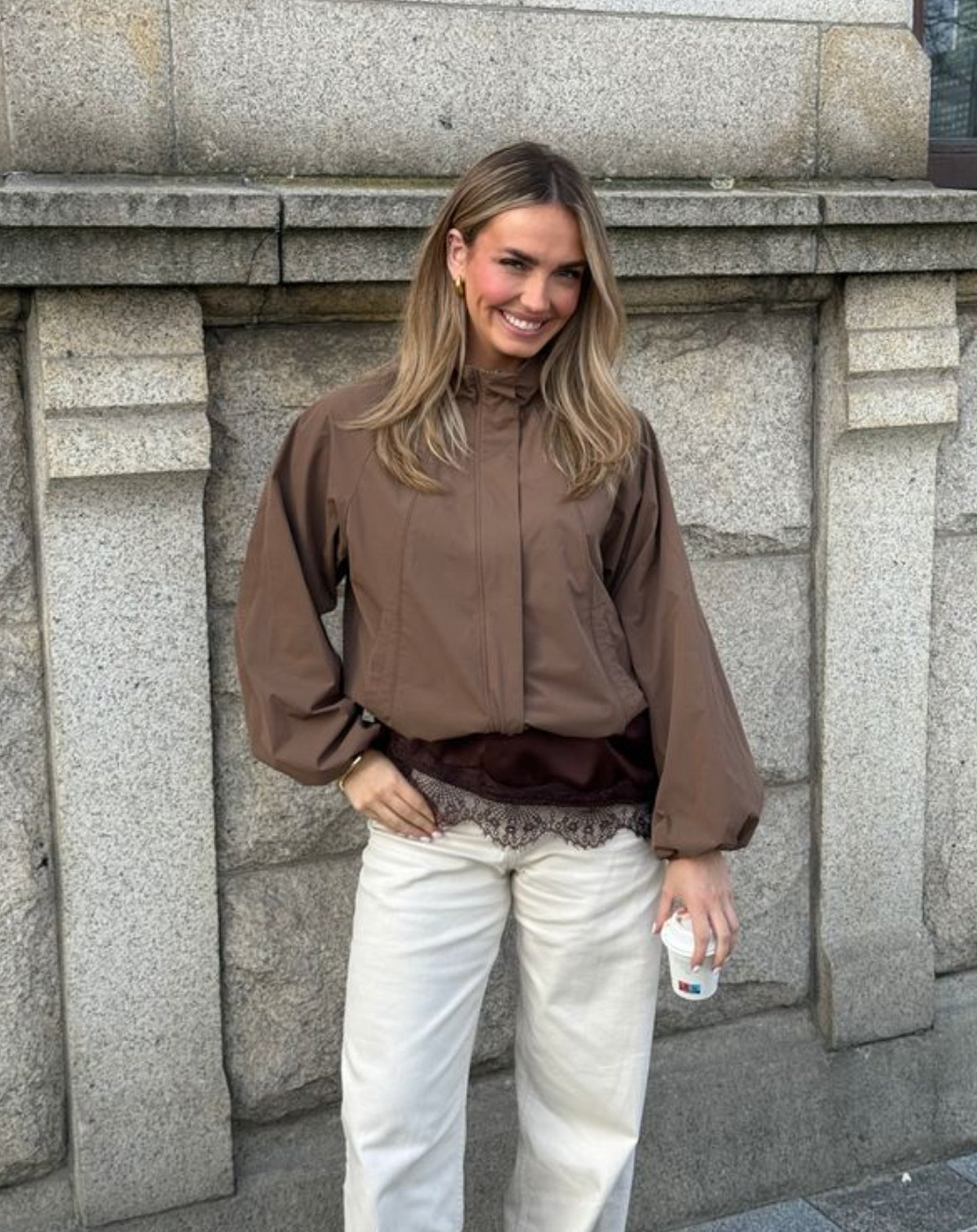 BRUNA TRACK JACKET BROWN