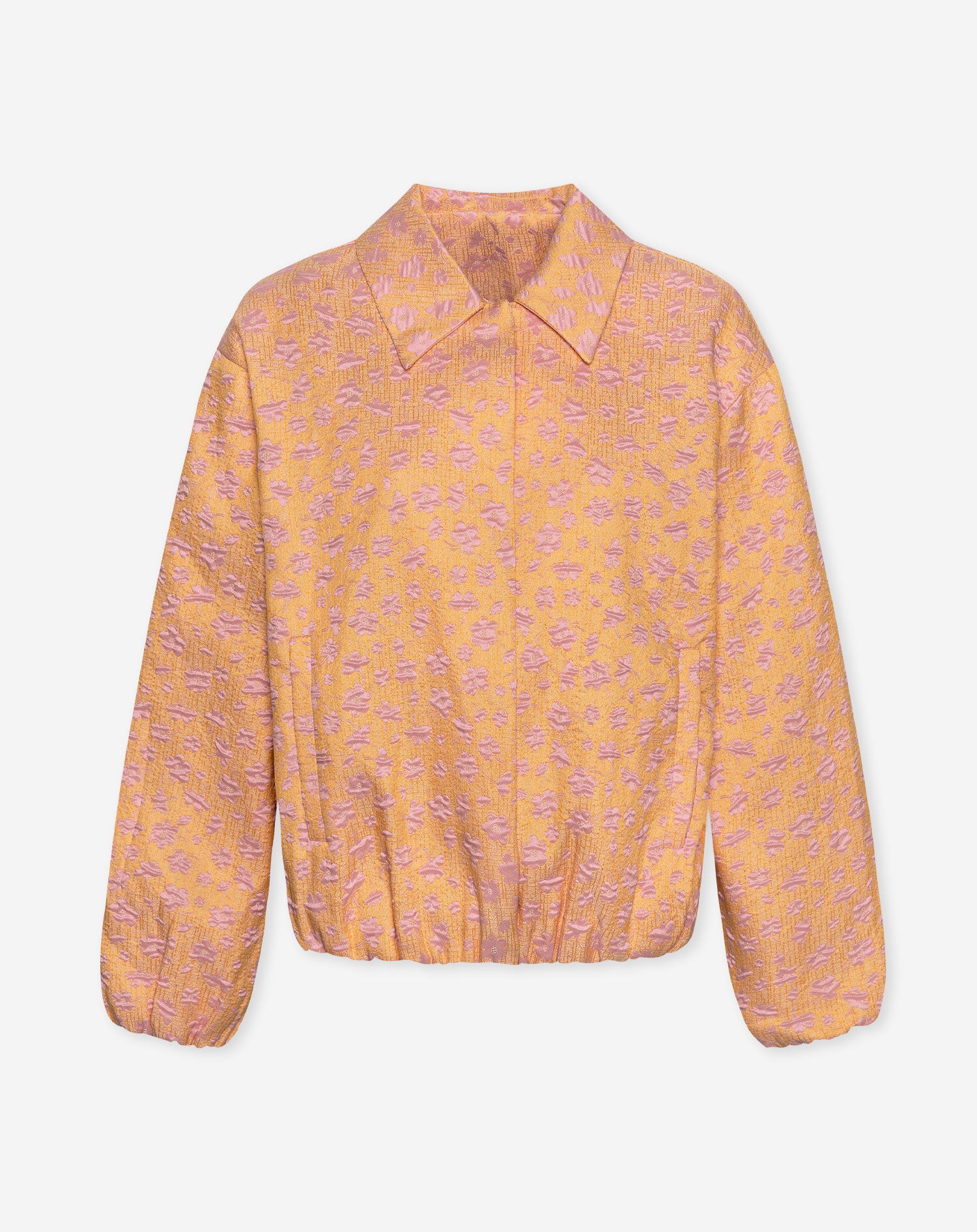 BRYCE FLOWER JACQUARD BOMBER ORANJE ROZE