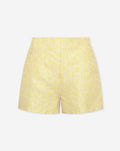 BRYCE FLOWER JACQUARD HIGH WAIST SHORTS BUTTER YELLOW