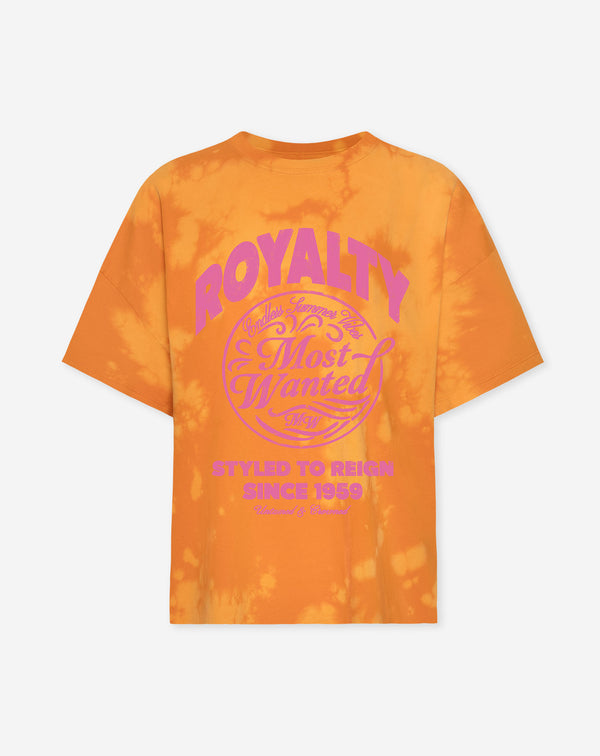 TIE DYE ROYALTY OVERSIZED TEE ORANJE