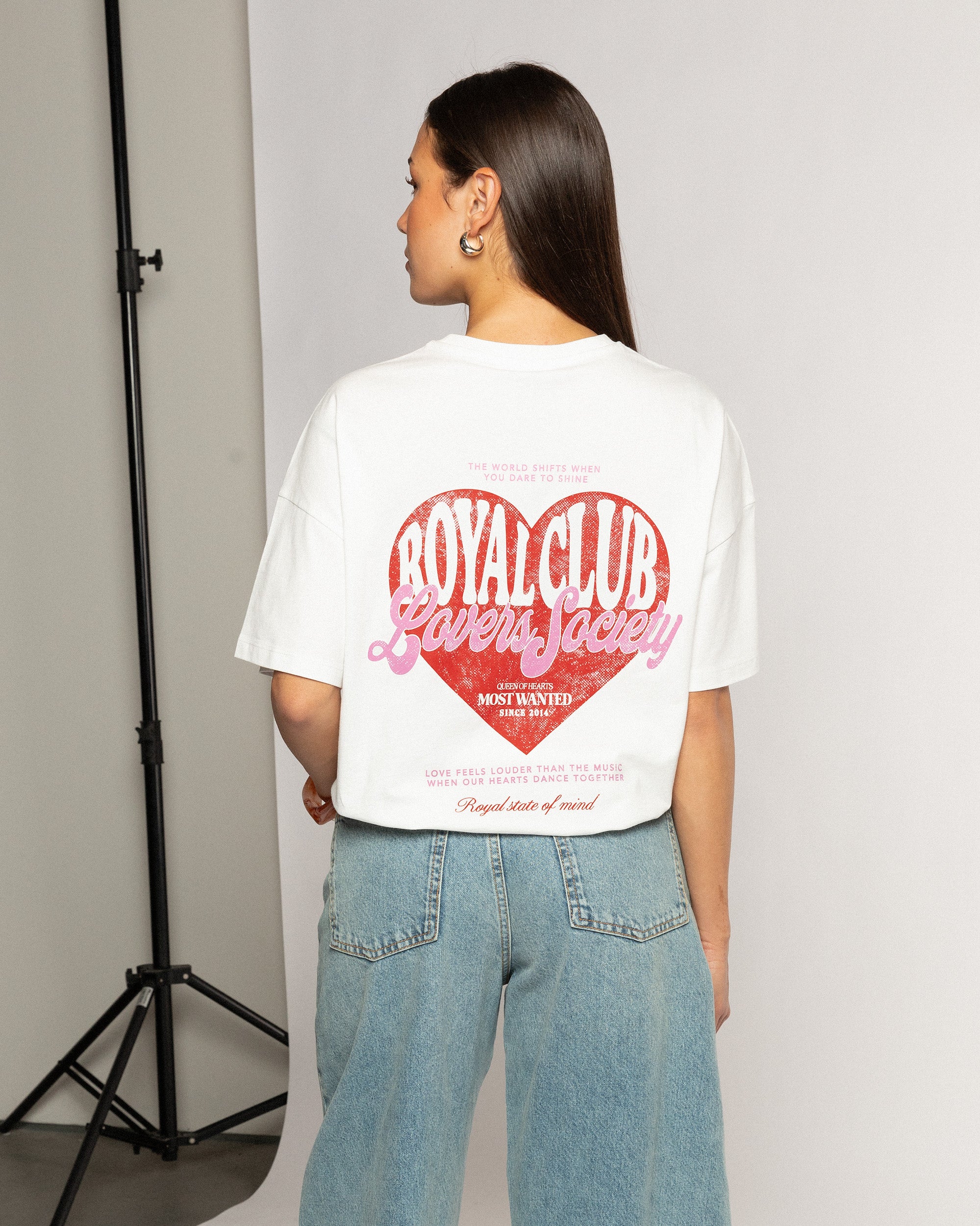 LOVERS SOCIETY OVERSIZED TEE CRÈME