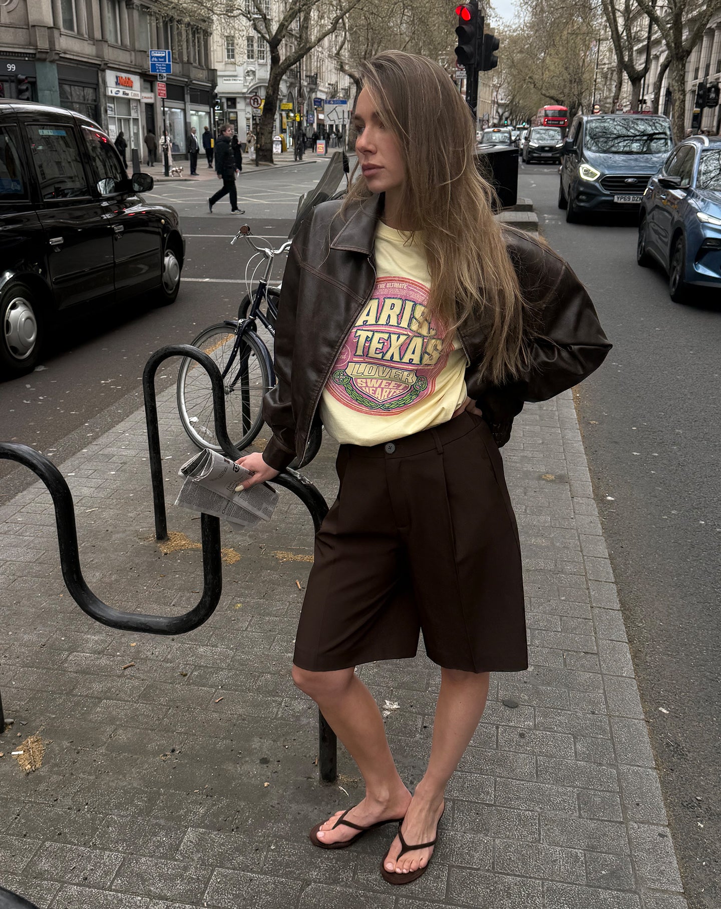 PARIS TEXAS OVERSIZED TEE BUTTER YELLOW