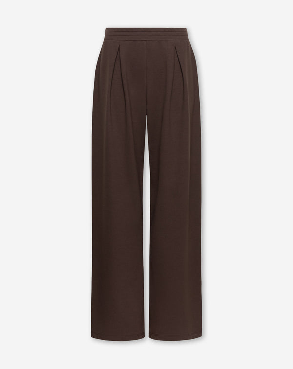 PLEATED WIDE LEG SWEAT PANTS BRUIN