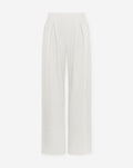 PLEATED WIDE LEG SWEAT PANTS PETITE CRÈME