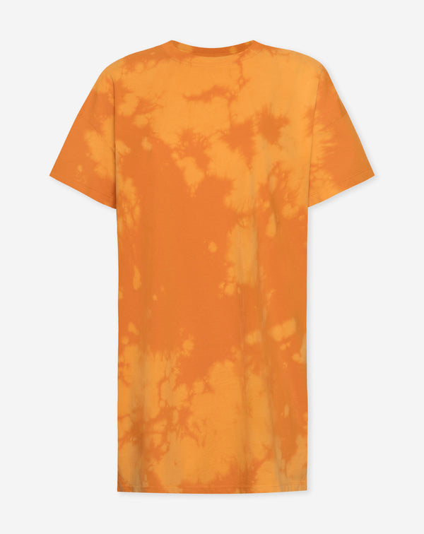 TIE DYE ROYALTY TEE DRESS ORANJE